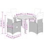 Mesita y sillas jardín 5 pzas y cojines ratán sintético beige de , Conjuntos de jardín - Ref: Foro24-3277096, Precio: 629,84 ...