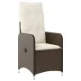 Garden table and 3-piece chair set with brown synthetic rattan cushions. by , Garden sets - Ref: Foro24-3277063, Price: 362,5...