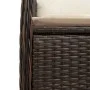 Garden table and 3-piece chair set with brown synthetic rattan cushions. by , Garden sets - Ref: Foro24-3277063, Price: 362,5...