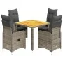 Garden table and 5-piece chair set with gray synthetic rattan cushions by , Garden sets - Ref: Foro24-3277021, Price: 605,29 ...