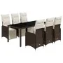 Garden table and chairs set, 7 pieces with brown PE rattan cushions. by , Garden sets - Ref: Foro24-3277191, Price: 990,46 €,...