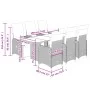 Gartentisch- und Stuhlset, 7-teilig, mit braunen PE-Rattan-Kissen. von , Gartensets - Ref: Foro24-3277215, Preis: 998,33 €, R...