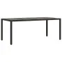 Garden table and chairs set 7 pieces with black PE rattan cushions by , Garden sets - Ref: Foro24-3277139, Price: 963,66 €, D...