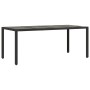 Gartentisch- und Stuhlset, 7-teilig, mit schwarzen PE-Rattan-Kissen. von , Gartensets - Ref: Foro24-3277139, Preis: 863,26 €,...