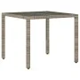 Garden table and 5-piece chair set with gray synthetic rattan cushions by , Garden sets - Ref: Foro24-3277166, Price: 688,94 ...