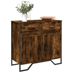 Engineered wood smoked oak sideboard 79.5x35.5x74.5 cm by , Sideboards - Ref: Foro24-848546, Price: 79,63 €, Discount: %
