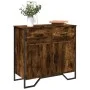 Engineered wood smoked oak sideboard 79.5x35.5x74.5 cm by , Sideboards - Ref: Foro24-848546, Price: 79,63 €, Discount: %
