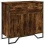 Engineered wood smoked oak sideboard 79.5x35.5x74.5 cm by , Sideboards - Ref: Foro24-848546, Price: 79,63 €, Discount: %