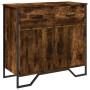 Ingenieurholz-Vitrine in geräucherter Eiche 79,5x35,5x74,5 cm von , Sideboards - Ref: Foro24-848546, Preis: 80,88 €, Rabatt: %