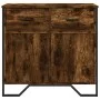 Ingenieurholz-Vitrine in geräucherter Eiche 79,5x35,5x74,5 cm von , Sideboards - Ref: Foro24-848546, Preis: 79,63 €, Rabatt: %