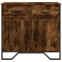 Ingenieurholz-Vitrine in geräucherter Eiche 79,5x35,5x74,5 cm von , Sideboards - Ref: Foro24-848546, Preis: 80,88 €, Rabatt: %