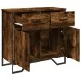 Engineered wood smoked oak sideboard 79.5x35.5x74.5 cm by , Sideboards - Ref: Foro24-848546, Price: 79,63 €, Discount: %