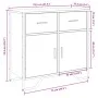 Engineered wood smoked oak sideboard 79.5x35.5x74.5 cm by , Sideboards - Ref: Foro24-848546, Price: 79,63 €, Discount: %