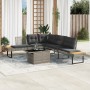 Garden sofa set 2 pieces with PE rattan cushions and gray glass by , Garden sets - Ref: Foro24-3277496, Price: 387,24 €, Disc...
