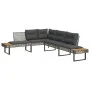 Garden sofa set 2 pieces with PE rattan cushions and gray glass by , Garden sets - Ref: Foro24-3277496, Price: 444,77 €, Disc...