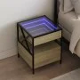 Mesita de noche con Infinity LED roble Sonoma 40x40x51 cm de , Mesitas de noche - Ref: Foro24-3284102, Precio: 77,13 €, Descu...