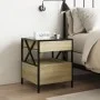 Bedside table with Infinity LED Sonoma oak 40x40x51 cm by , Nightstands - Ref: Foro24-3284102, Price: 76,71 €, Discount: %