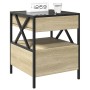 Bedside table with Infinity LED Sonoma oak 40x40x51 cm by , Nightstands - Ref: Foro24-3284102, Price: 78,14 €, Discount: %