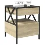 Mesita de noche con Infinity LED roble Sonoma 40x40x51 cm de , Mesitas de noche - Ref: Foro24-3284102, Precio: 77,13 €, Descu...