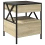 Bedside table with Infinity LED Sonoma oak 40x40x51 cm by , Nightstands - Ref: Foro24-3284102, Price: 76,71 €, Discount: %