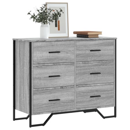 Cajonera de madera de ingeniería gris Sonoma 91x35,5x74,5 cm de , Cajoneras - Ref: Foro24-3295305, Precio: 173,03 €, Descuent...