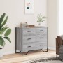 Cajonera de madera de ingeniería gris Sonoma 91x35,5x74,5 cm de , Cajoneras - Ref: Foro24-3295305, Precio: 173,03 €, Descuent...