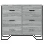 Engineered wood chest of drawers in Sonoma grey, 91x35.5x74.5 cm. by , Drawers - Ref: Foro24-3295305, Price: 179,47 €, Discou...