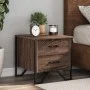 Mesita de noche madera de ingeniería marrón roble 40x41x40 cm de , Mesitas de noche - Ref: Foro24-848512, Precio: 48,59 €, De...
