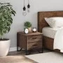 Mesita de noche madera de ingeniería marrón roble 40x41x40 cm de , Mesitas de noche - Ref: Foro24-848512, Precio: 48,59 €, De...
