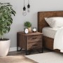 Mesita de noche madera de ingeniería marrón roble 40x41x40 cm de , Mesitas de noche - Ref: Foro24-848512, Precio: 49,34 €, De...