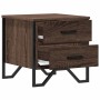 Mesita de noche madera de ingeniería marrón roble 40x41x40 cm de , Mesitas de noche - Ref: Foro24-848512, Precio: 49,34 €, De...