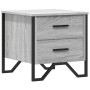 Mesita de noche madera de ingeniería gris Sonoma 40x41x40 cm de , Mesitas de noche - Ref: Foro24-848510, Precio: 52,28 €, Des...