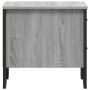 Mesita de noche madera de ingeniería gris Sonoma 40x41x40 cm de , Mesitas de noche - Ref: Foro24-848510, Precio: 52,28 €, Des...