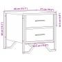Mesita de noche madera de ingeniería gris Sonoma 40x41x40 cm de , Mesitas de noche - Ref: Foro24-848510, Precio: 52,28 €, Des...