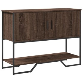 Mesa consola madera de ingeniería marrón roble 100x35x74,5 cm de , Mesas auxiliares - Ref: Foro24-848538, Precio: 73,37 €, De...