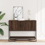 Engineered wood brown oak console table 100x35x74.5 cm by , Side tables - Ref: Foro24-848538, Price: 73,37 €, Discount: %