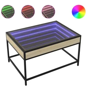 Mesa de centro con Infinity LED roble Sonoma 70x50x41 cm de , Mesas de centro - Ref: Foro24-847683, Precio: 84,76 €, Descuent...