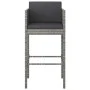 Kitchen bar stools set of 4 with gray PE rattan cushions by , Kitchen stools - Ref: Foro24-316677, Price: 409,02 €, Discount: %