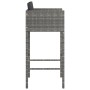 Taburetes de barra de cocina 4 uds con cojines ratán PE gris de , Taburetes de cocina - Ref: Foro24-316677, Precio: 416,01 €,...