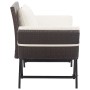 Garden bench with brown synthetic rattan cushions 176 cm by , garden benches - Ref: Foro24-317182, Price: 200,00 €, Discount: %