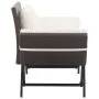 Garden bench with brown synthetic rattan cushions 176 cm by , garden benches - Ref: Foro24-317182, Price: 188,01 €, Discount: %