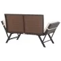Garden bench with brown synthetic rattan cushions 176 cm by , garden benches - Ref: Foro24-317182, Price: 188,01 €, Discount: %