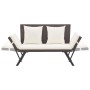 Garden bench with brown synthetic rattan cushions 176 cm by , garden benches - Ref: Foro24-317182, Price: 200,00 €, Discount: %