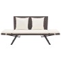 Garden bench with brown synthetic rattan cushions 176 cm by , garden benches - Ref: Foro24-317182, Price: 200,00 €, Discount: %