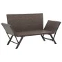 Garden bench with brown synthetic rattan cushions 176 cm by , garden benches - Ref: Foro24-317182, Price: 188,01 €, Discount: %