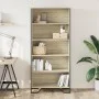 Engineered wood bookshelf in Sonoma oak color, 80x31x169 cm by , Bookcases and shelves - Ref: Foro24-3295313, Price: 90,24 €,...