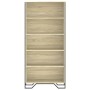 Engineered wood bookshelf in Sonoma oak color, 80x31x169 cm by , Bookcases and shelves - Ref: Foro24-3295313, Price: 91,32 €,...