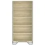 Engineered wood bookshelf in Sonoma oak color, 80x31x169 cm by , Bookcases and shelves - Ref: Foro24-3295313, Price: 90,24 €,...