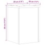 Pflanzenständer 2 Stück aus weißem Ingenieurholz 20x20x30 cm von , Topfständer - Ref: Foro24-852897, Preis: 32,60 €, Rabatt: %