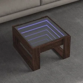 Coffee table with Infinity LED brown oak 50x53x30 cm by , Coffee table - Ref: Foro24-847629, Price: 80,71 €, Discount: %